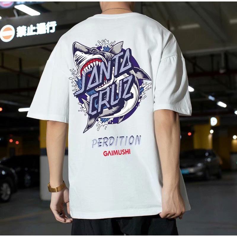 Áo Thun Tay Ngắn Dáng Rộng In Họa Tiết Hoạt Hình Thời Trang Cho Nam