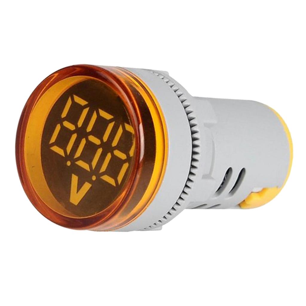 Set of 4 DIY Mini Round Display Voltmeter Tester Monitor Power AC 12-500V