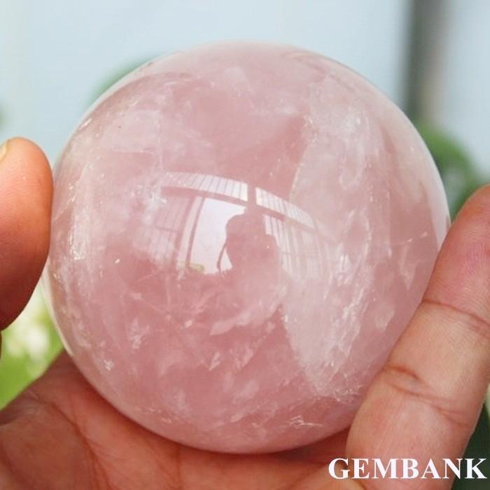 Quả Cầu Thạch Anh Hồng Tự Nhiên 390 Gram