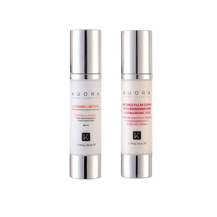 Bộ Đôi Chăm Sóc Da Lão Hóa, Thâm, Nám và Không Đều Màu - Dùng Cho Da Khô - Kuora Dermocosmetic