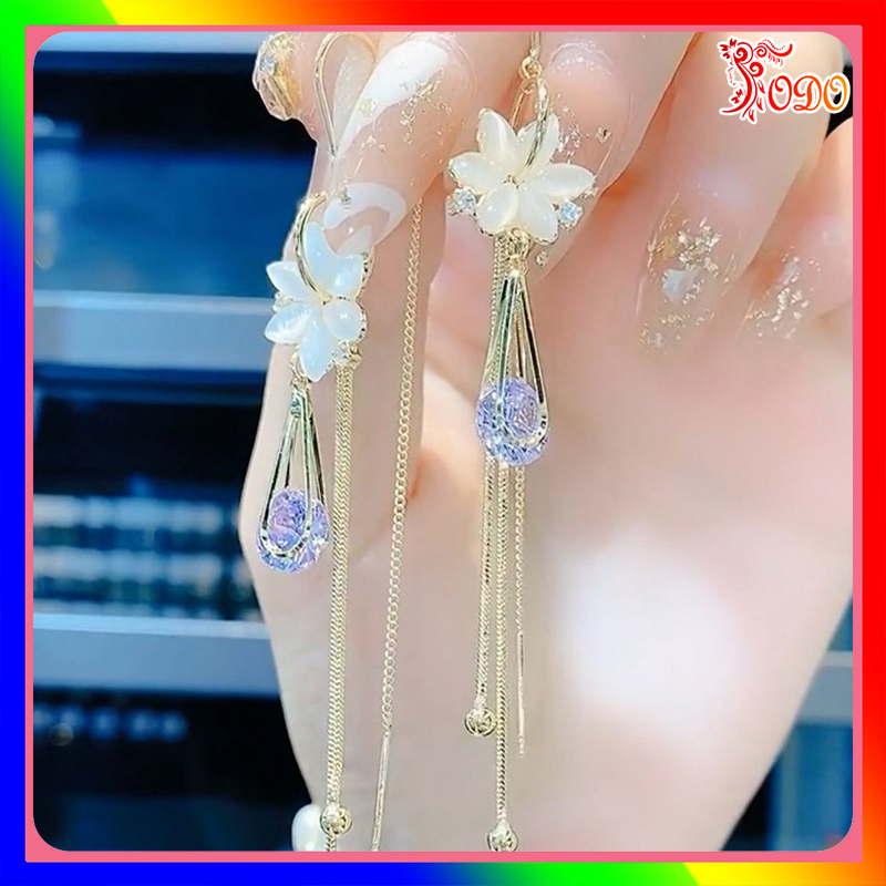 Bông tai kiểu xuân hè đơn giản thu đông đính đá trẻ trung cá tính TG326 dã ngoại sành điệu - [Thời Trang ToDo