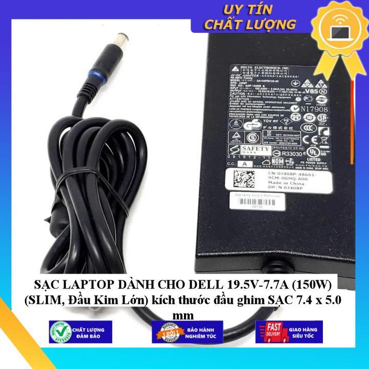 SẠC LAPTOP dùng cho DELL 19.5V-7.7A kích thước đầu ghim SẠC 7.4 x 5.0 mm - Hàng Nhập Khẩu New Seal