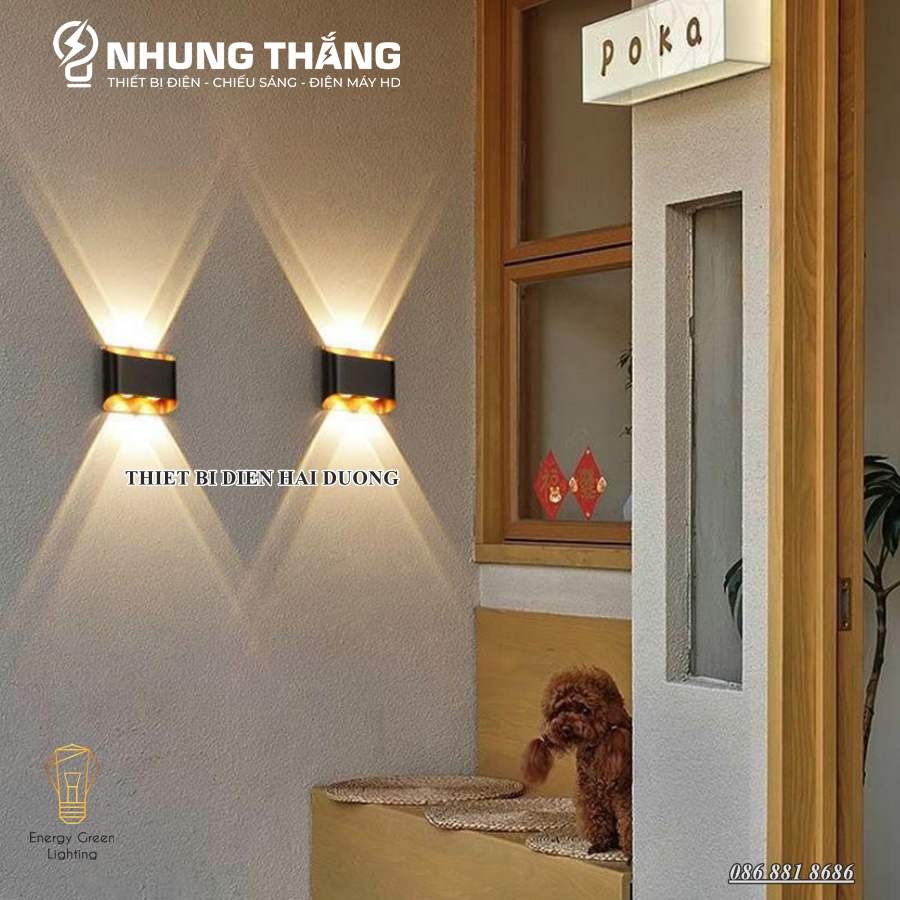 Nhiều Mẫu - Đèn Hắt Tường Chống Nước 2 Đầu Chiếu Sáng DT-22092 - Thân Nhôm - Chip Led Siêu Sáng