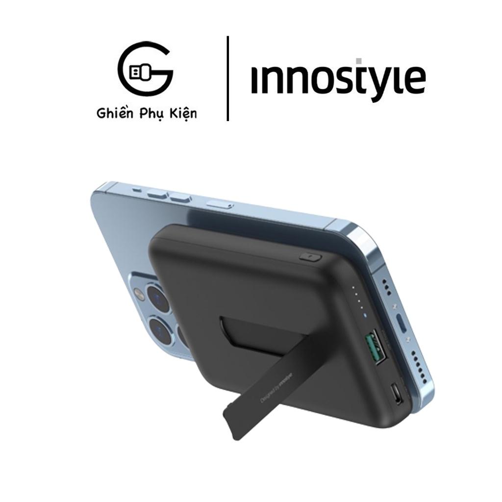 Sạc Dự Phòng Innostyle Magnectic Wireless 15W Powergo PD/QC3.0 22.5W 10000MAH - IM22PDBLACK - Hàng Chính Hãng