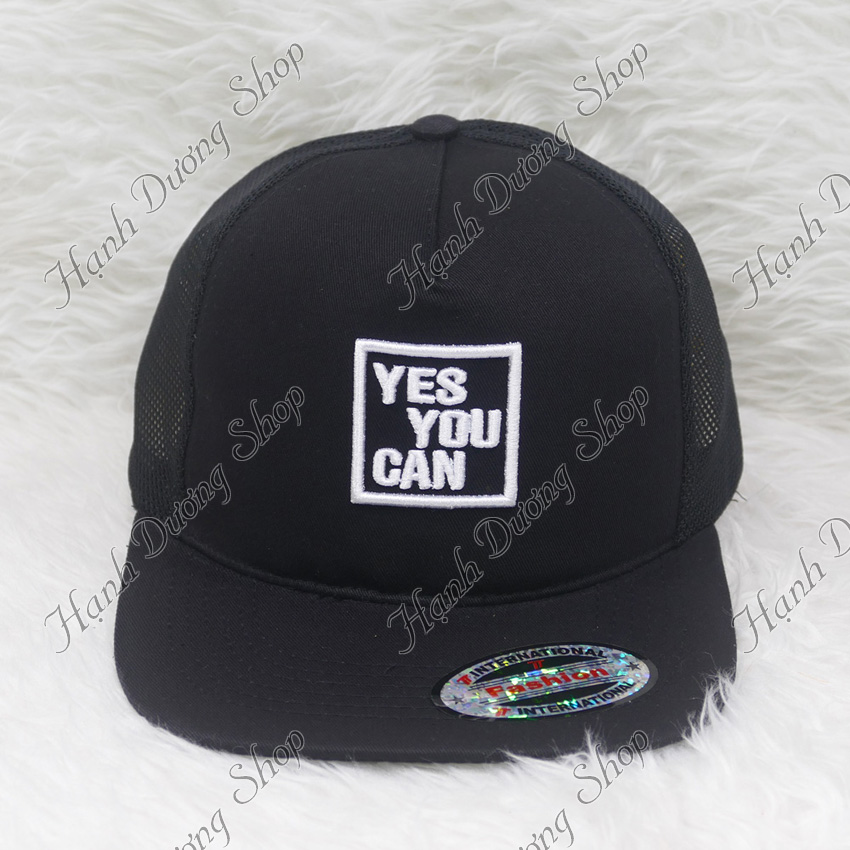 Nón snapback hiphop YES YOU CAN vá lưới, phong cách hiphop năng động, thời thượng - Hạnh Dương