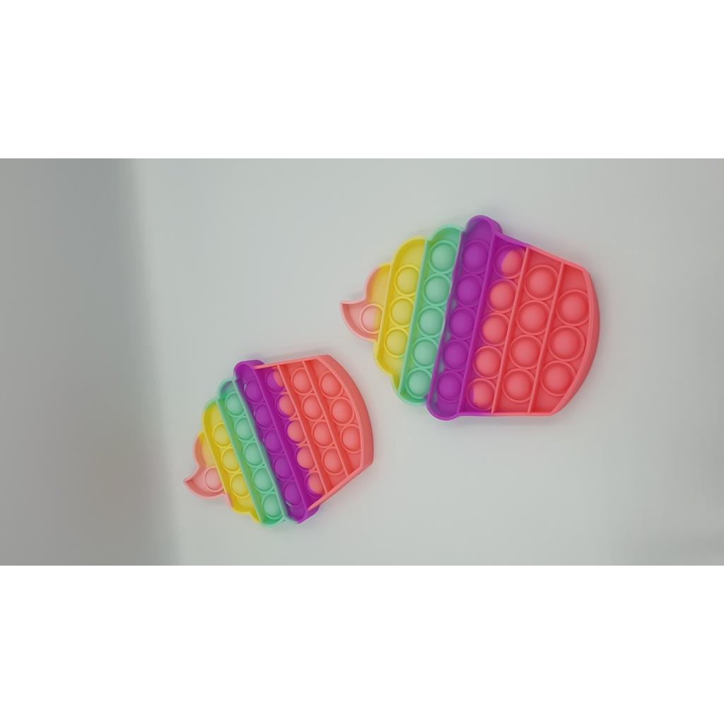 (Màu Đẹp) Pop It, Đồ Chơi Giải Tỏa Căng Thẳng,Push Pop It Fidget Toy Rainbow Color