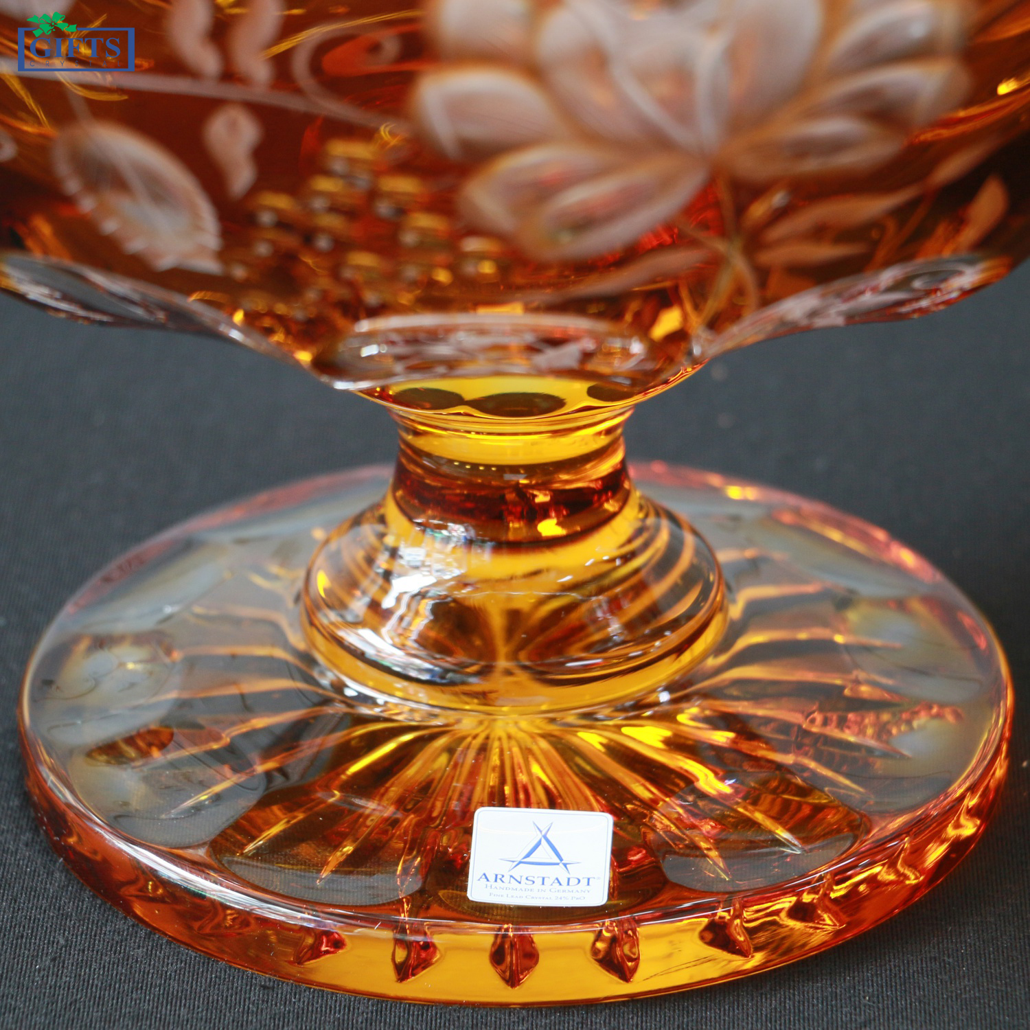 Đĩa Hoa quả Pha lê Màu Primerose Arnstadt 30cm
