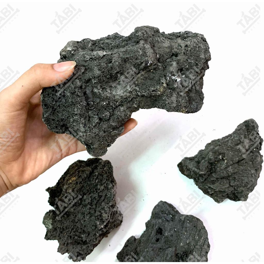 1KG Đá Đen Lớn Setup Hồ Cá - Đá Gia Lai Trang Trí Bể Cá, Làm Cảnh Núi