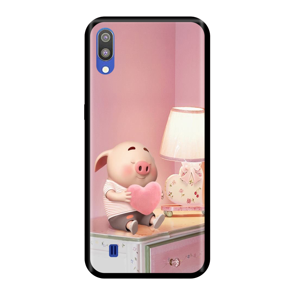 Ốp lưng TPU viền dẻo cho điện thoại SAMSUNG GALAXY M10 Hình Heo Con Đang Yêu