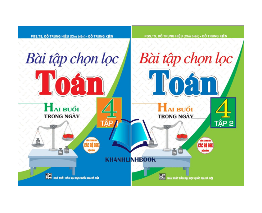 Sách - Combo Bài tập chọn lọc toán 4 hai buổi trong ngày - tập 1 + 2