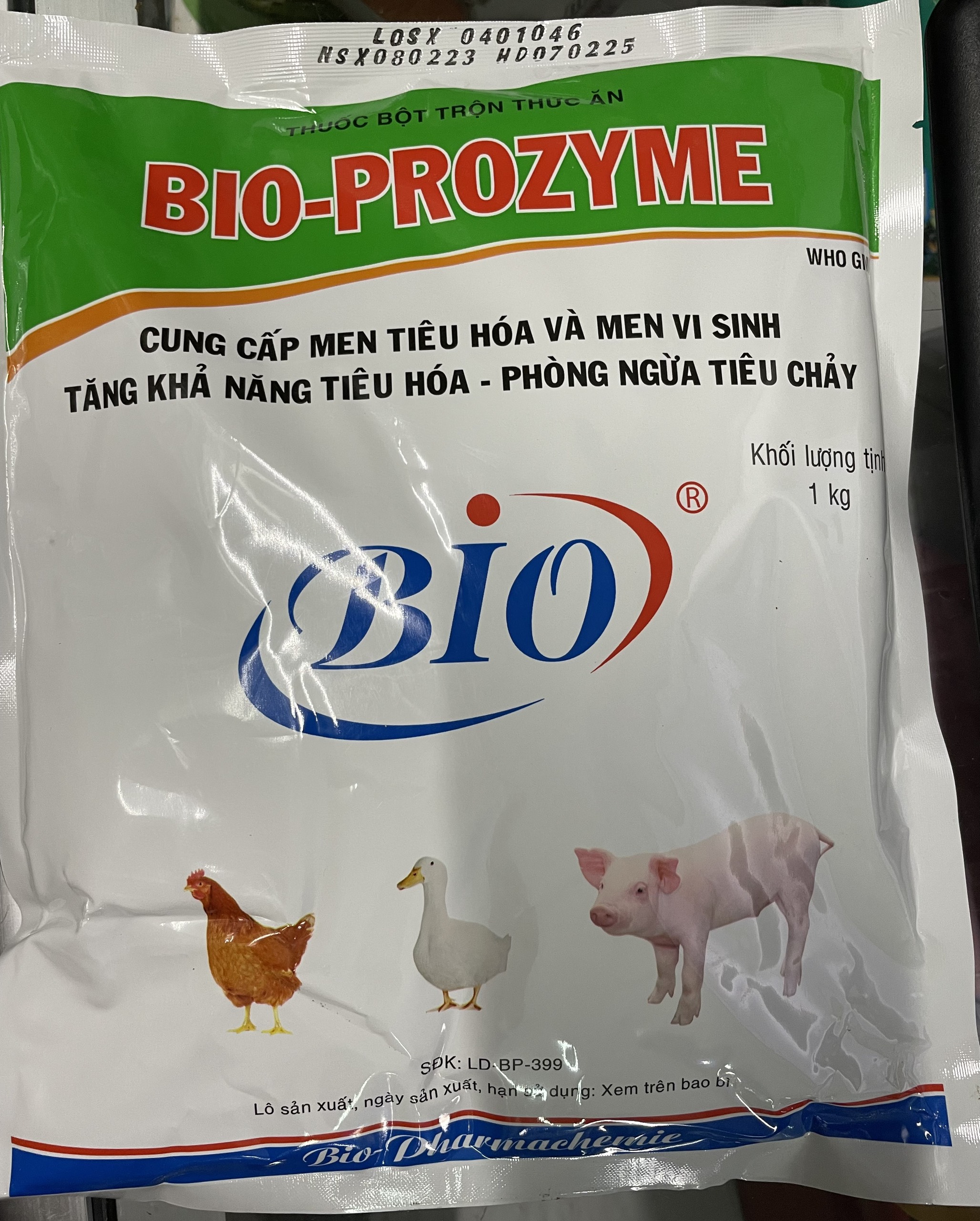 BIO PROZYME 1KG - TĂNG KHẢ NĂNG TIÊU HÓA, PHÒNG NGỪA TIÊU CHẢY