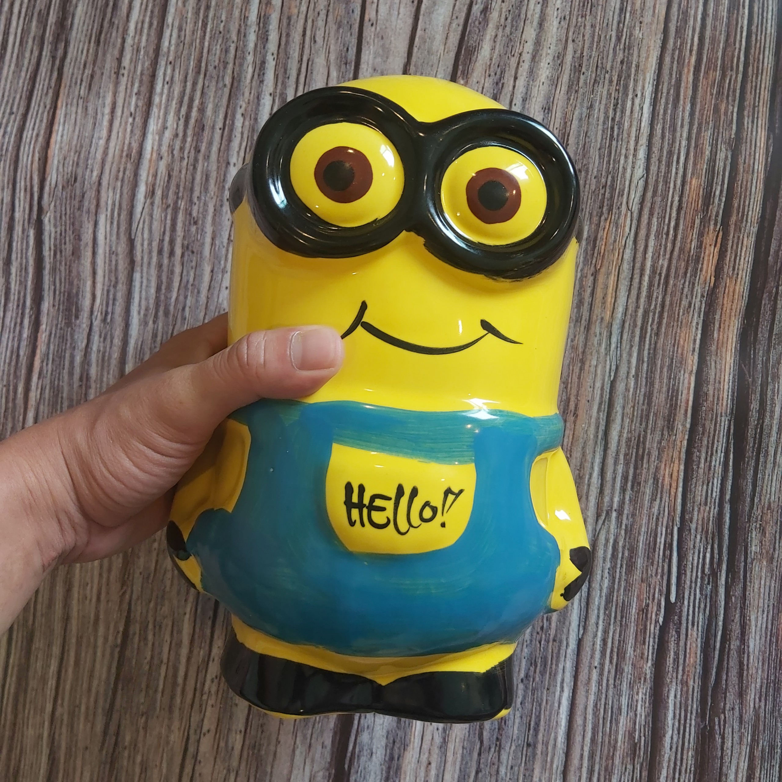 HEO ĐẤT Tiết Kiệm hình MINION Gốm Men Sứ Bát Tràng cao cấp - Size ĐẠI - 4 MÀU lựa chọn - Heo Phong thủy Thu Hút Tài Lộc, May Mắn