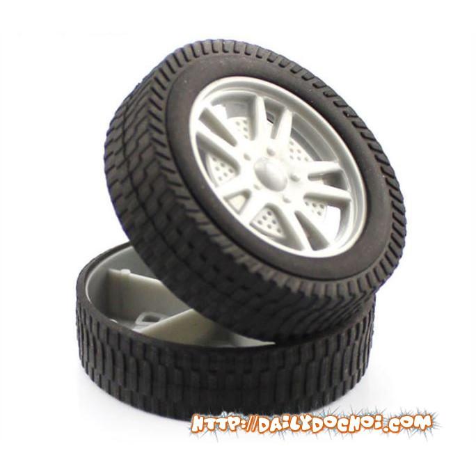 Bánh xe cao su lỗ trục 3mm đường kính 56mm dành để chế tạo