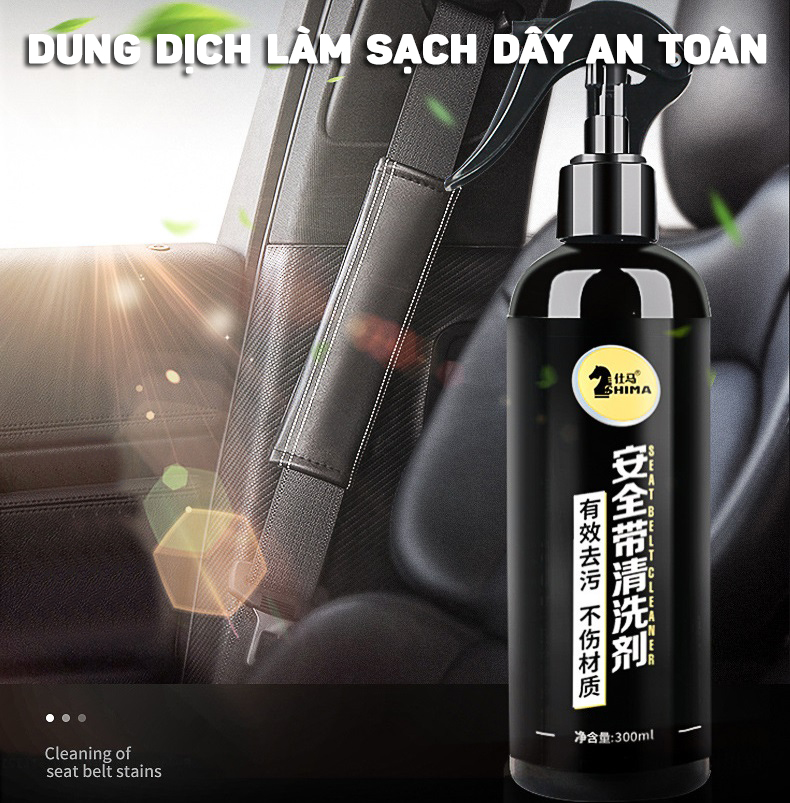 Dung Dịch Tẩy Sạch Vết Bẩn Trên Dây Đai An Toàn Nội Thất Ô Tô Cao Cấp 300ml - Hàng Nhập Khẩu