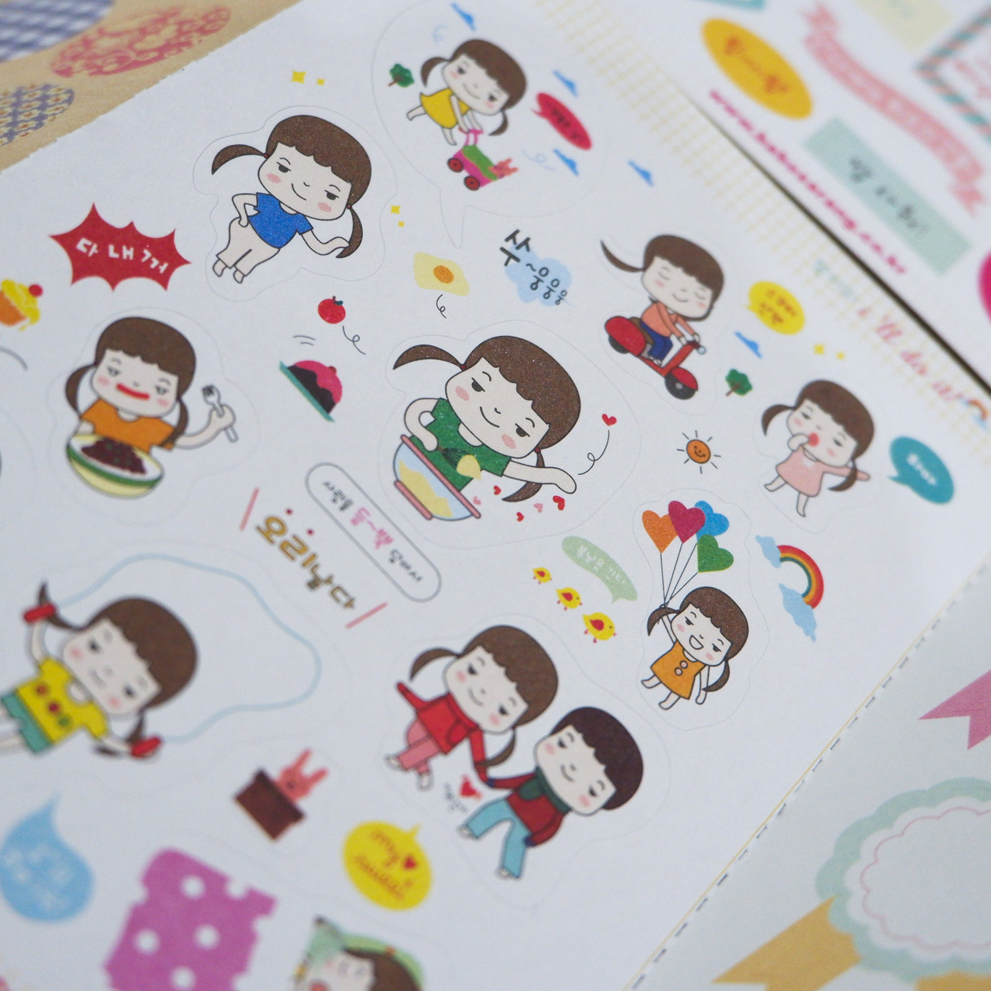 Bộ 24 tấm sticker giấy Babosarang