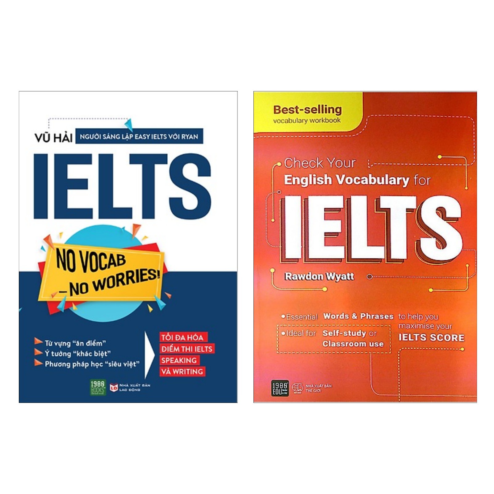 Combo sách chinh phục IELTS đỉnh cao: No Vocab – No Worries + Check Your English Vocabulary For IELTS ( Tặng kèm BOOKMARK)