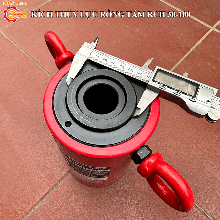 Kích thủy lực rỗng tâm 30 tấn hành trình 100mm - bảo hành 6 tháng
