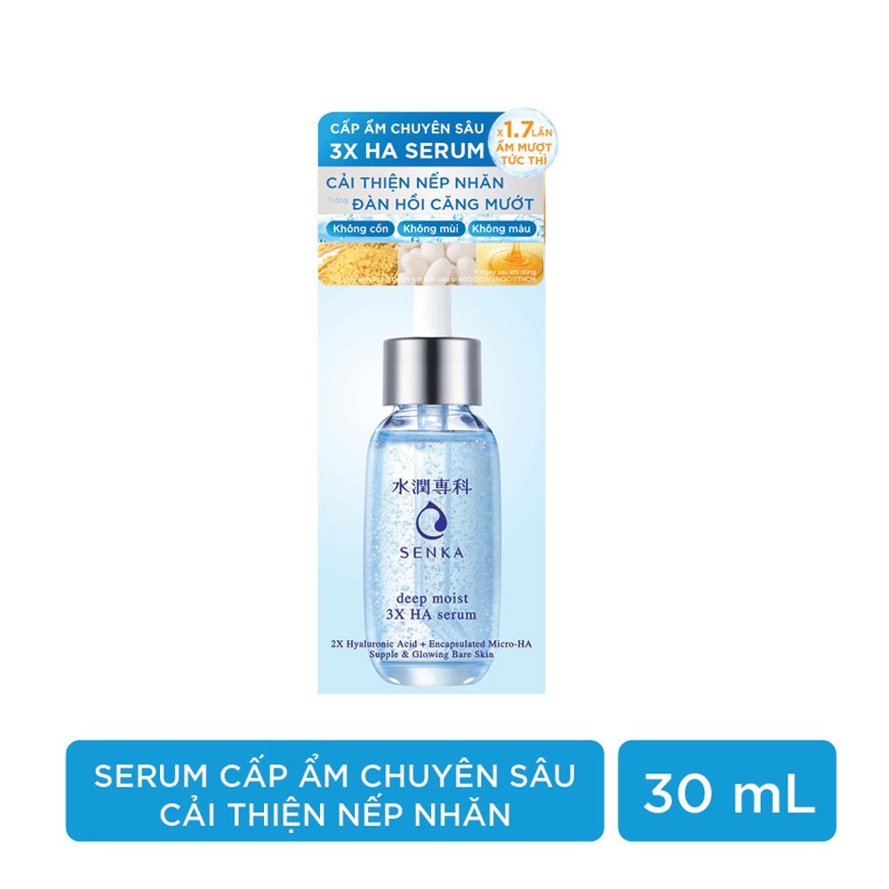 Serum Senka Deep Moist 3X HA Cấp Ẩm Chuyên Sâu &amp; Cải Thiện Nếp Nhăn 30ml