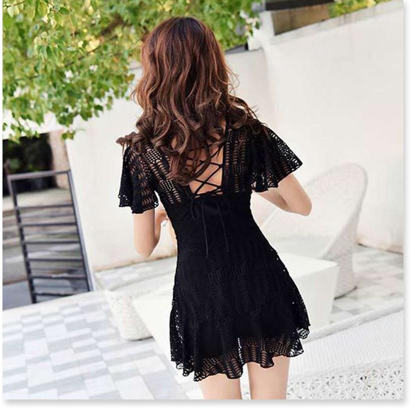 Bikini Đồ Bơi Áo Tắm Nữ Kín Đáo Giấu Bụng Dạng Váy Ren