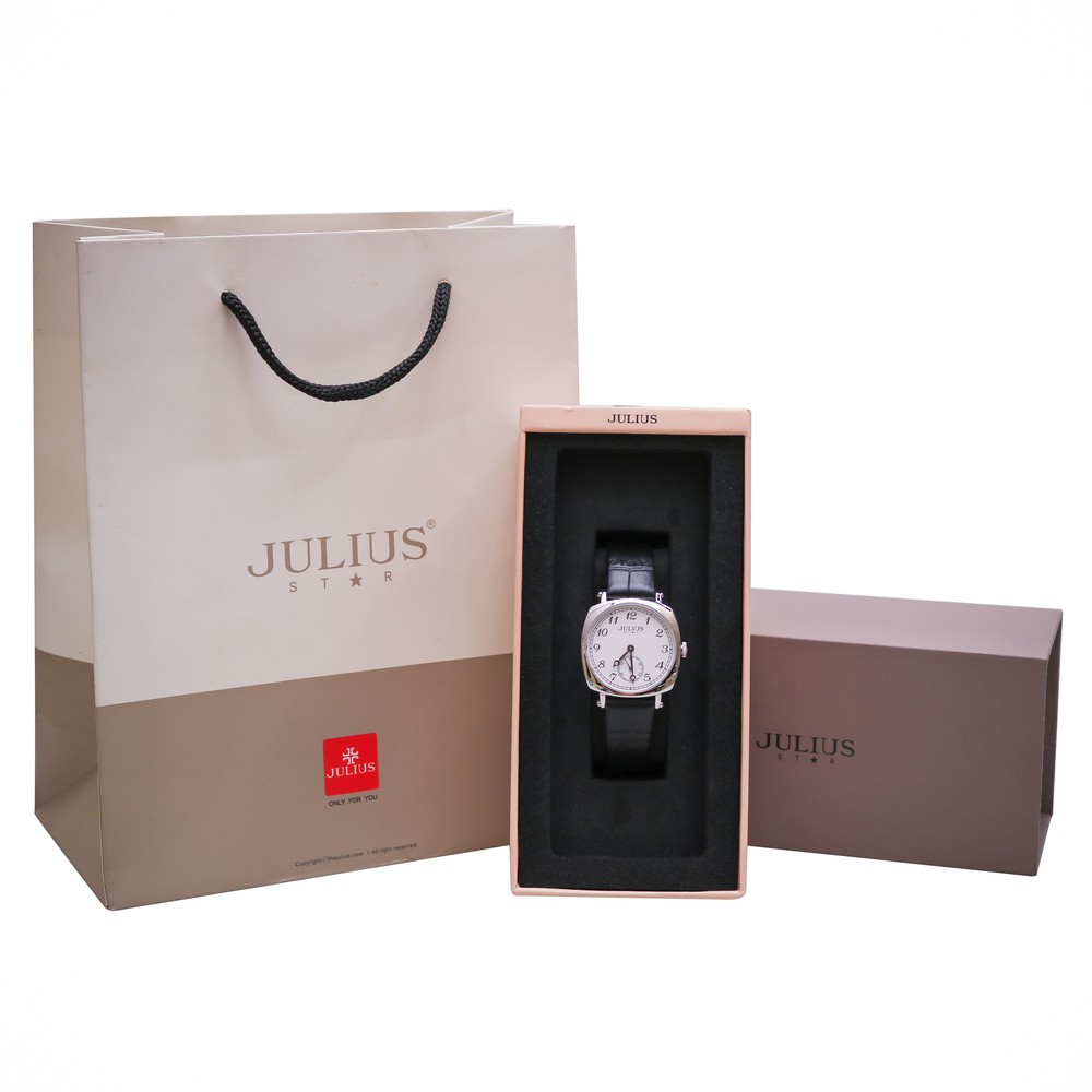 Đồng hồ nữ JS-053 Julius Hàn Quốc kinh Sapphire dây da