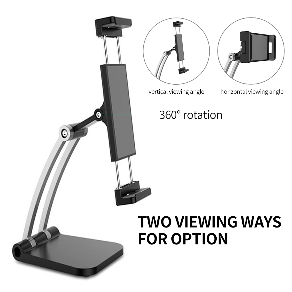 Giá Đỡ Xoay 360 Độ Có Thể Điều Chỉnh Để Phát Trực Tiếp Cho Điện Thoại / Máy Tính Bảng 4 Inch Đến 13 Inch