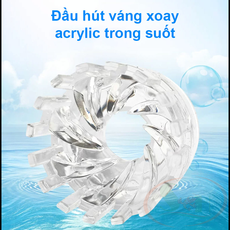 Đầu lọc hút váng acrylic xoay đầu mica xoáy skimmer bể cá thủy sinh
