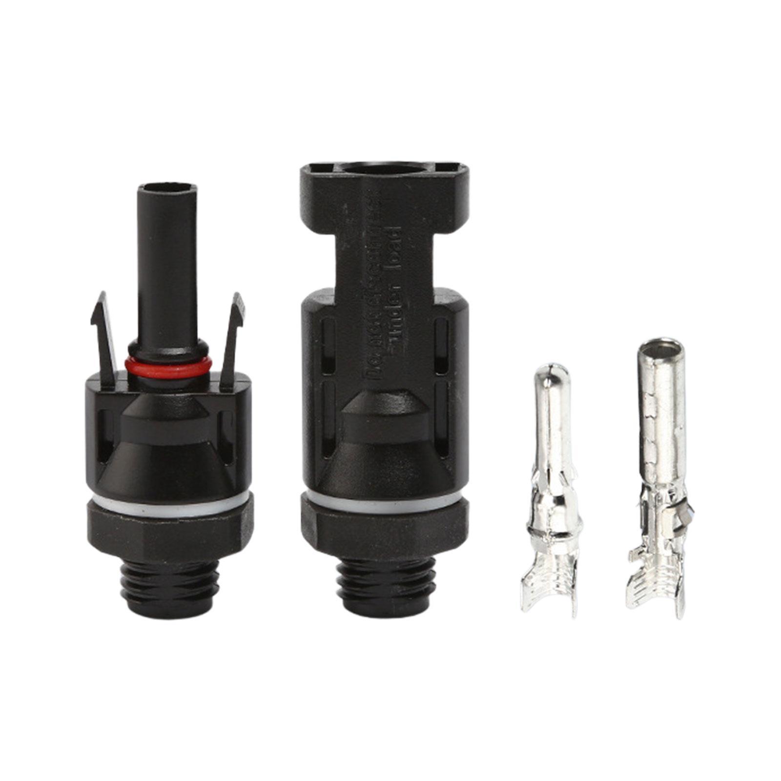 2Pcs Solar Panel Cable Connectors Solar Panel Connectors 2.5/4/6mm Professional Panel Plug Durable 1000V Waterproof IP67 Solar Connectors