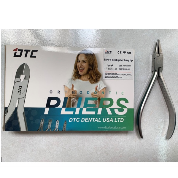 Kềm 2 mấu cán dài (Bird’s Beak Pliers Long Tip)_DTC_Vật liệu nha khoa_Chỉnh nha_ Nha Khoa [Ảnh thật][Chính hãng]