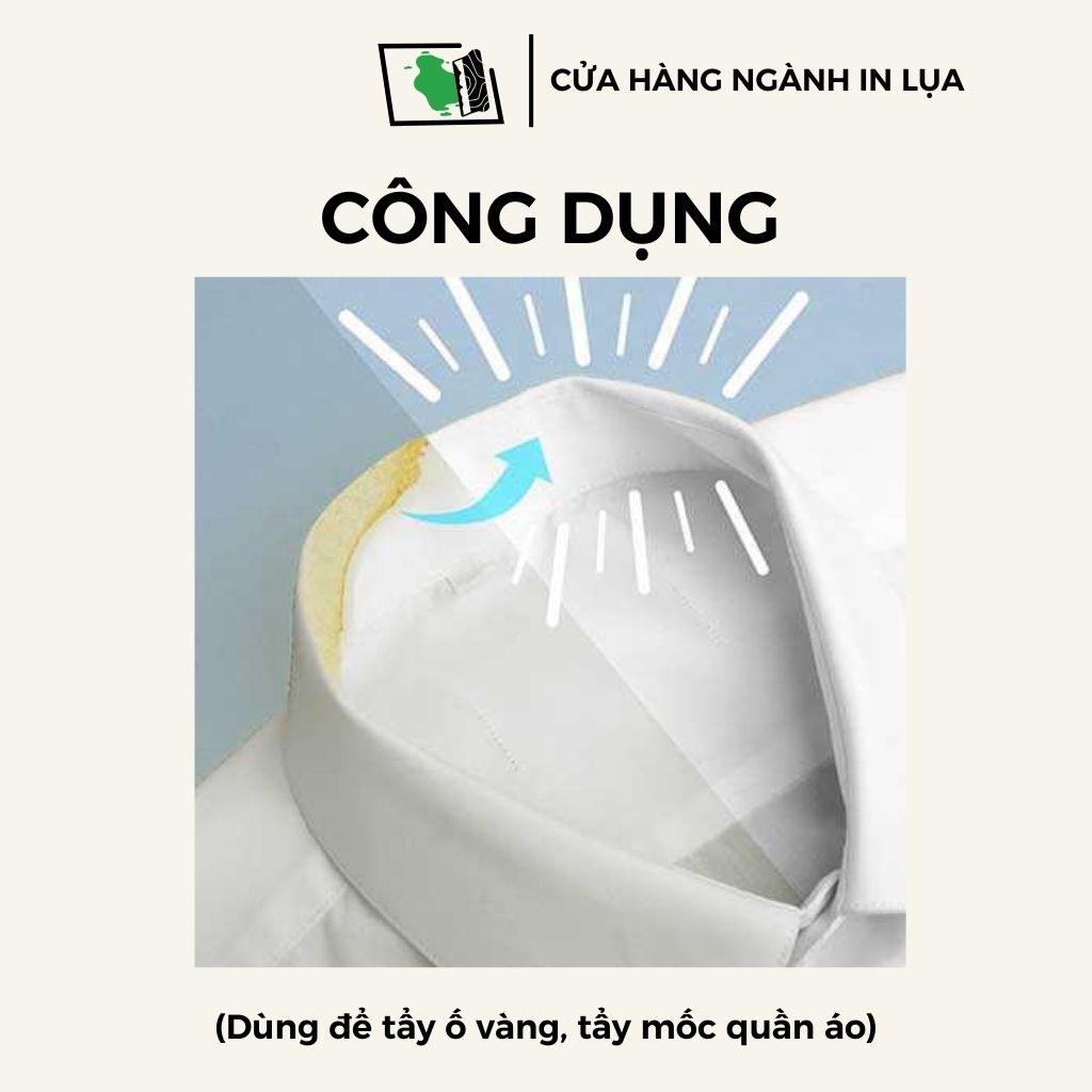 Combo tẩy vết ố vàng, tẩy mốc, thâm kim, tẩy trắng quần áo