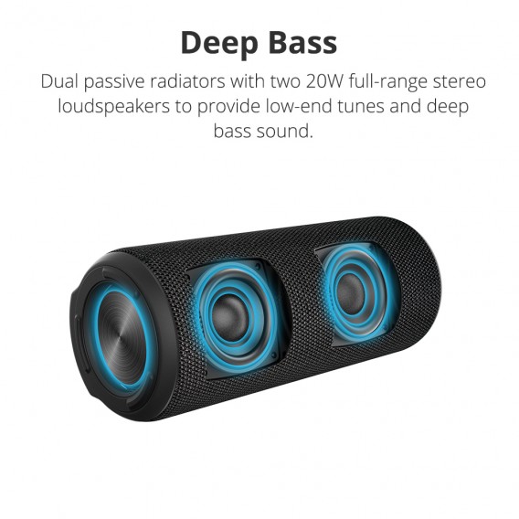 Loa bluetooth 5.0 ngoài trời, âm thanh vòm 360 độ, Bass sâu, Pin trâu  Tronsmart Element T6 Plus - Hàng chính hãng