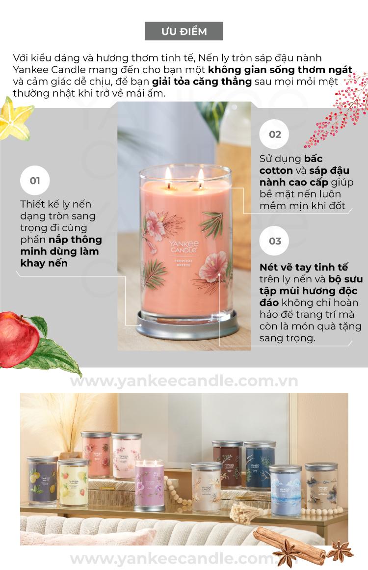 Nến ly tròn sáp đậu nành Yankee Candle size L (567g) - Amber &amp; Sandalwood