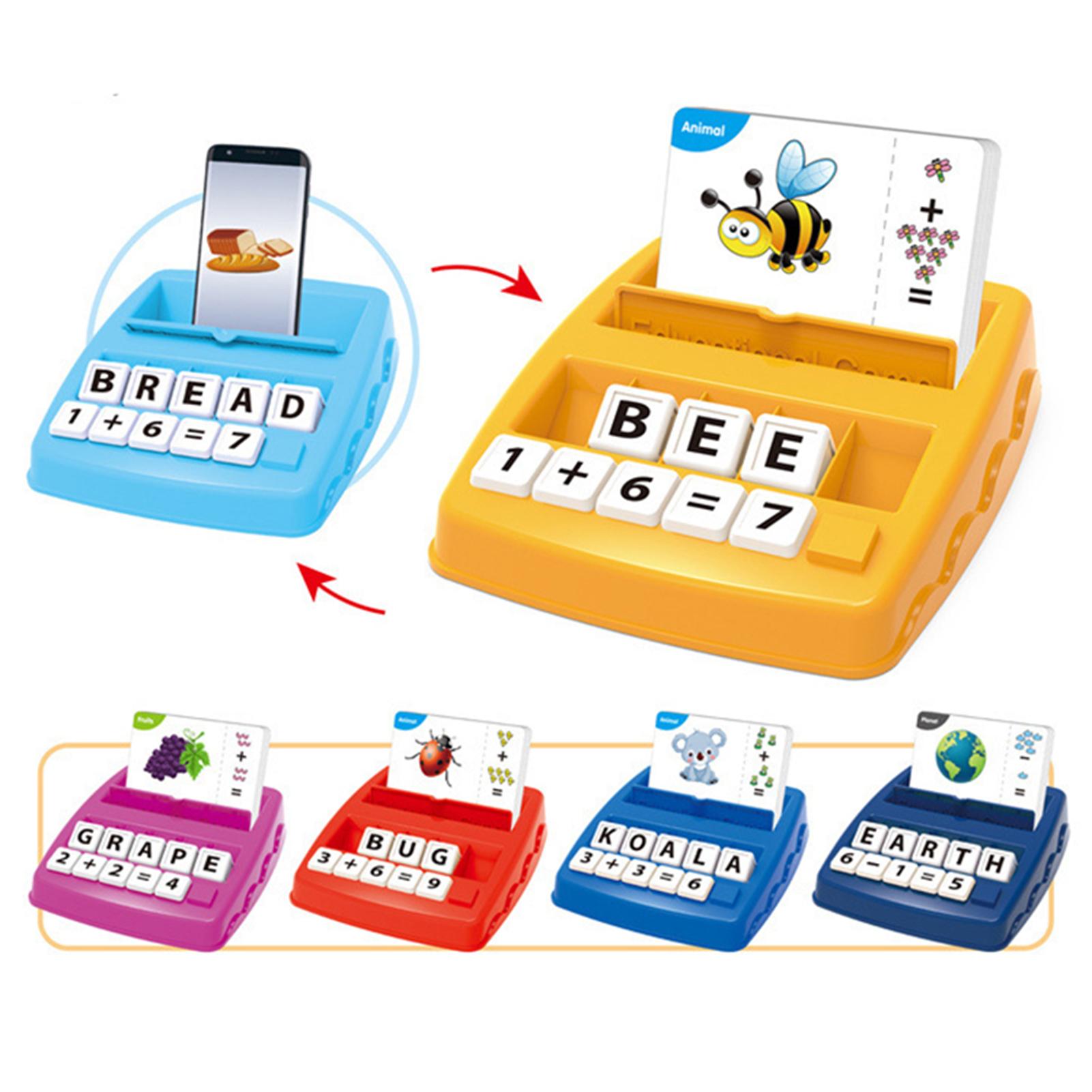 2 in 1 Matching Letter Game Number Math Counting Alphabet Word Spelling Object Recognition Preschool Educational