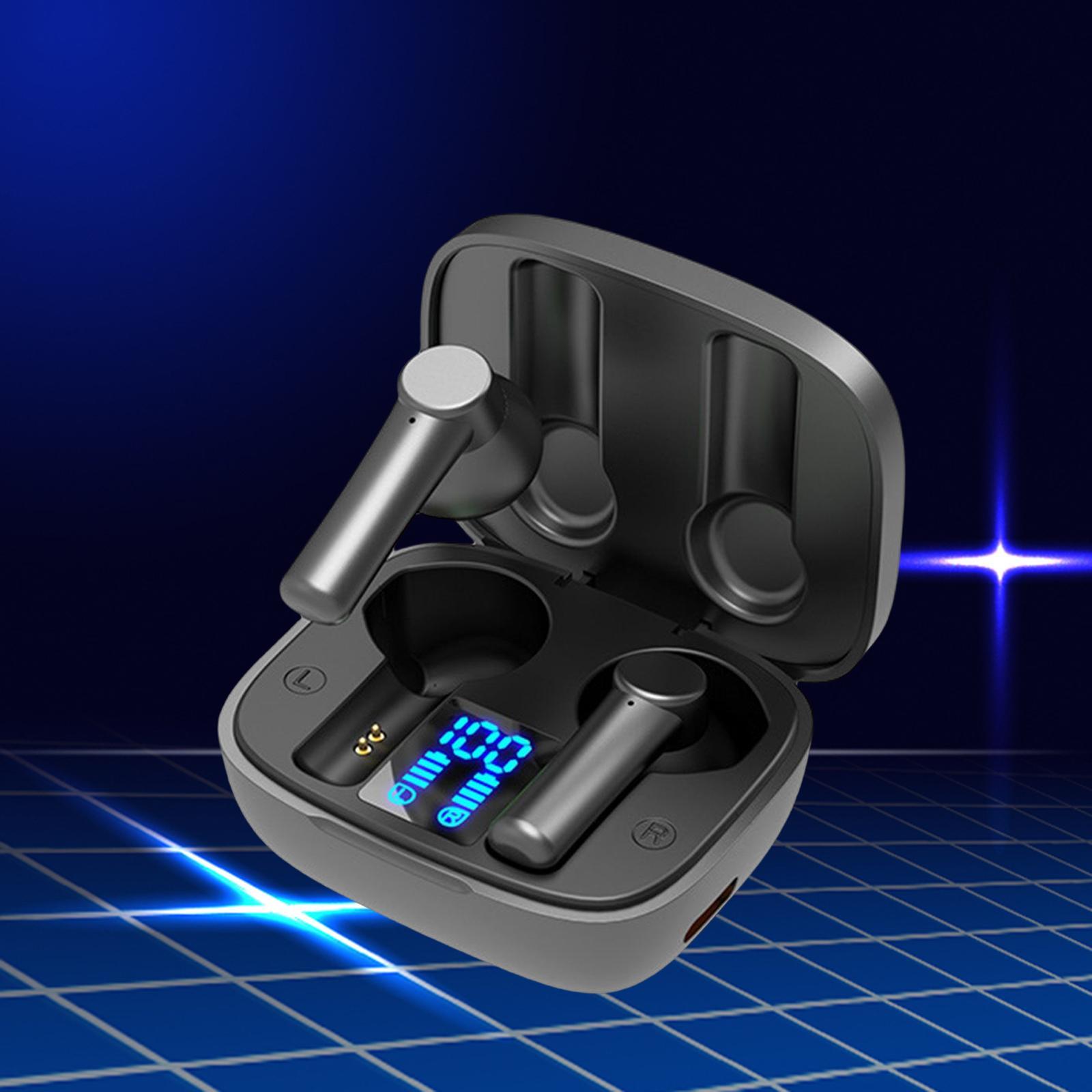 True Wireless Headphones Built in Microphone for Running Black