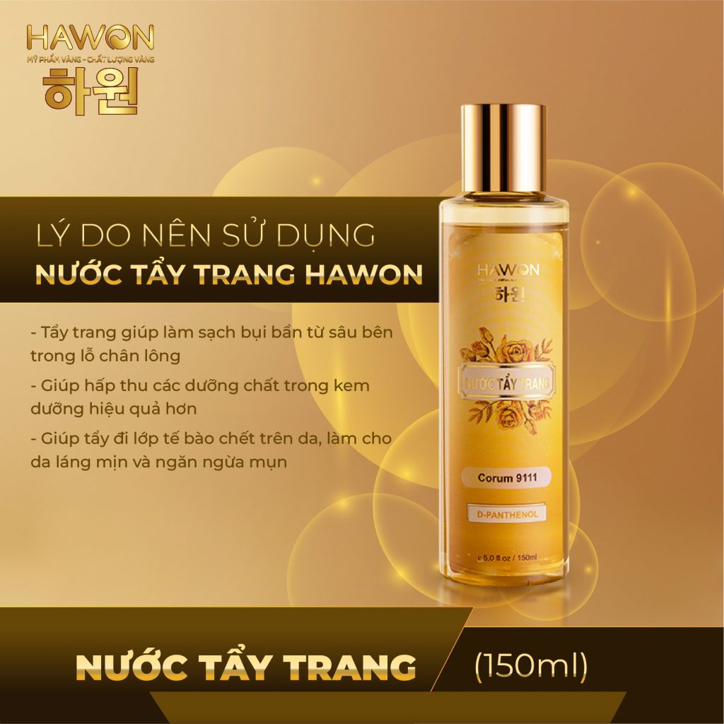 Nước làm sạch và tẩy trang cho cho mọi loại da HAWON - 150ml