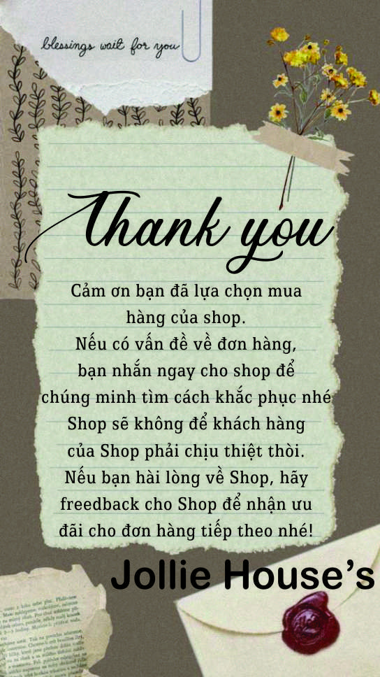 Vintage - Card thank you vintage đẹp