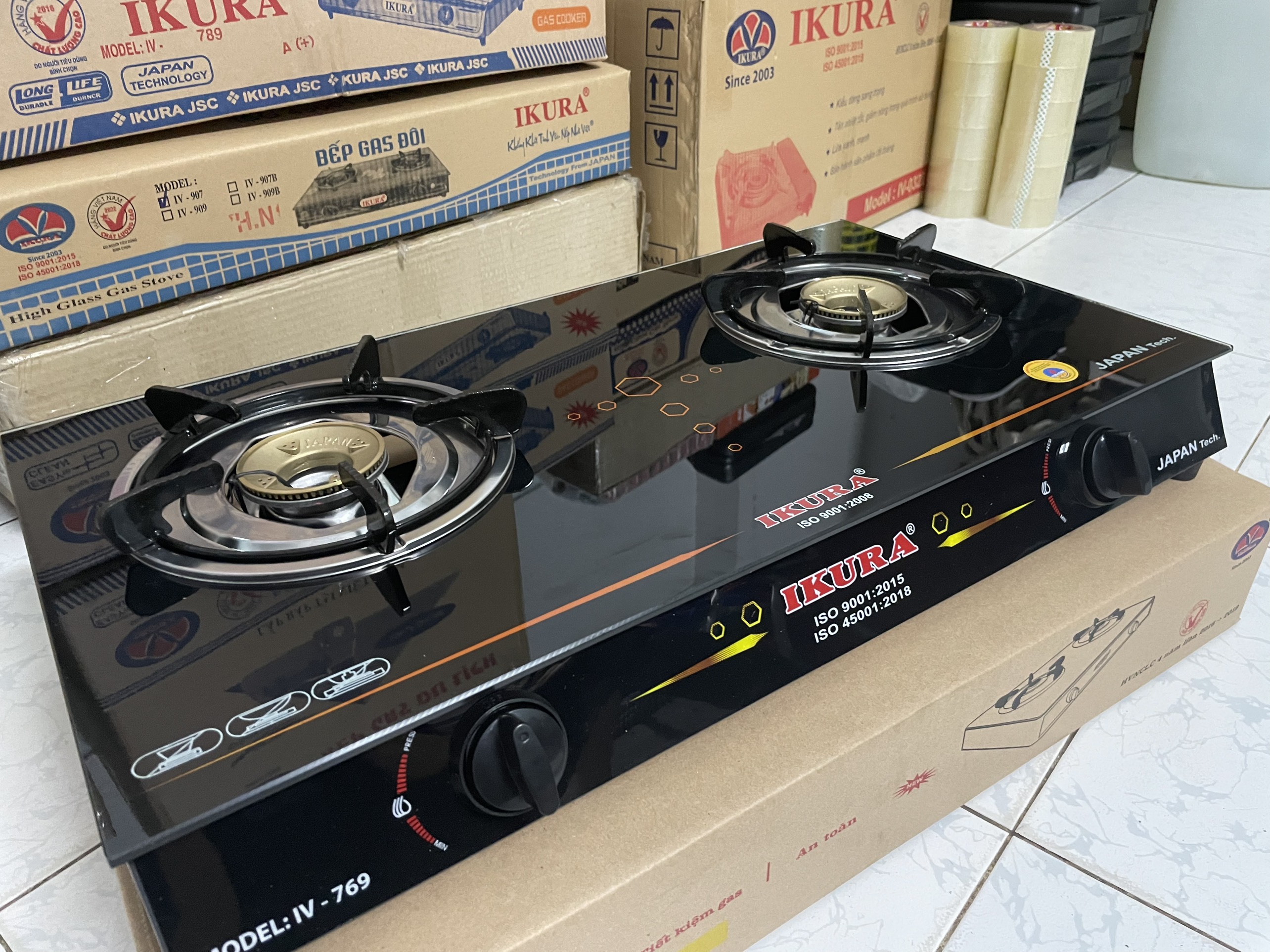 Bếp Ga Đôi Mặt Kiêng IKURA IV-769 - Hàng chính Hãng