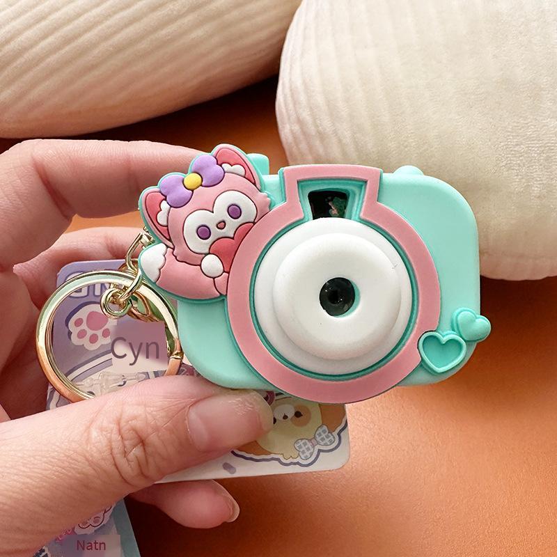 Đảm Bảo Chất Lượng Ủy Quyền Dễ Thương Dễ Thương Cầu Vồng Máy Chiếu Camera Móc Khóa Cặp Đôi Học Tinh Tế Mặt Dây Chuyền Móc Khóa Nữ
