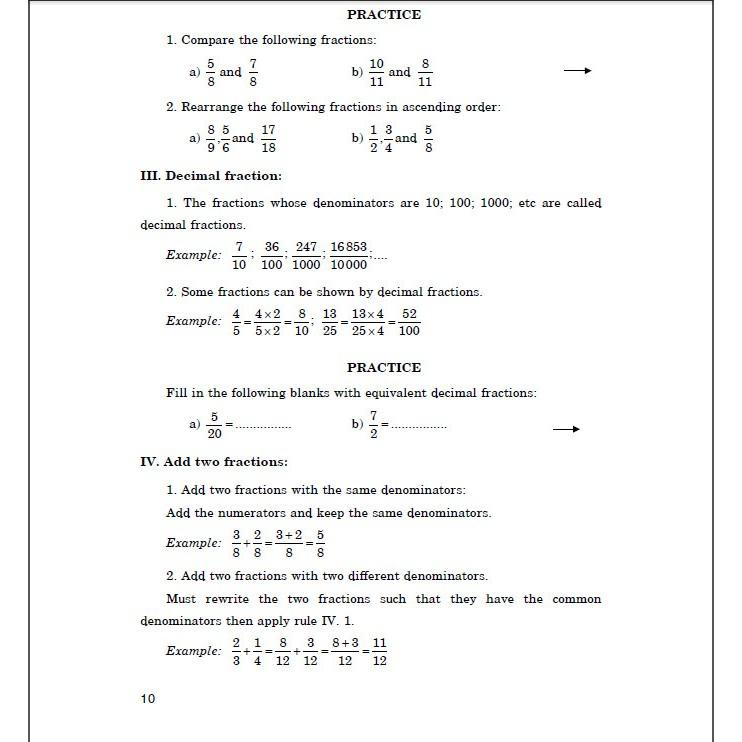 Sách Toán 5 – Mathematics 5 song ngữ Anh-Việt (dùng chung cho các bộ SGK hiện hành) (HA-MK)