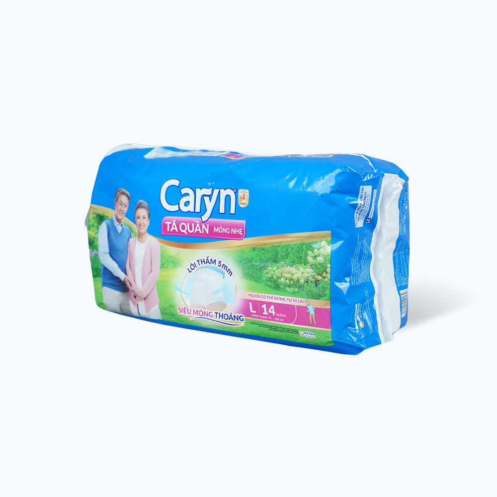 Tã quần mỏng nhẹ size L cho người lớn Caryn (14 miếng/gói)