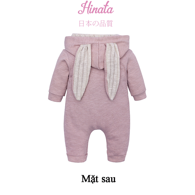 Set Romper unisex tai thỏ dễ thương BF52 Hinata cho bé