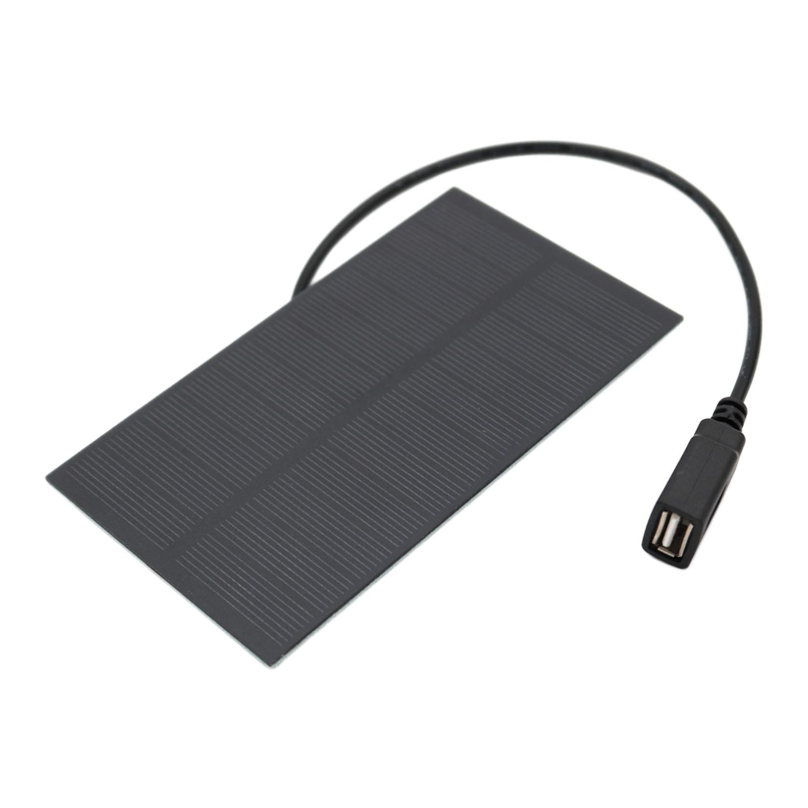 1.65W Solar Panel Charger USB Port Cell Phone Charger for Outdoor Waterproof