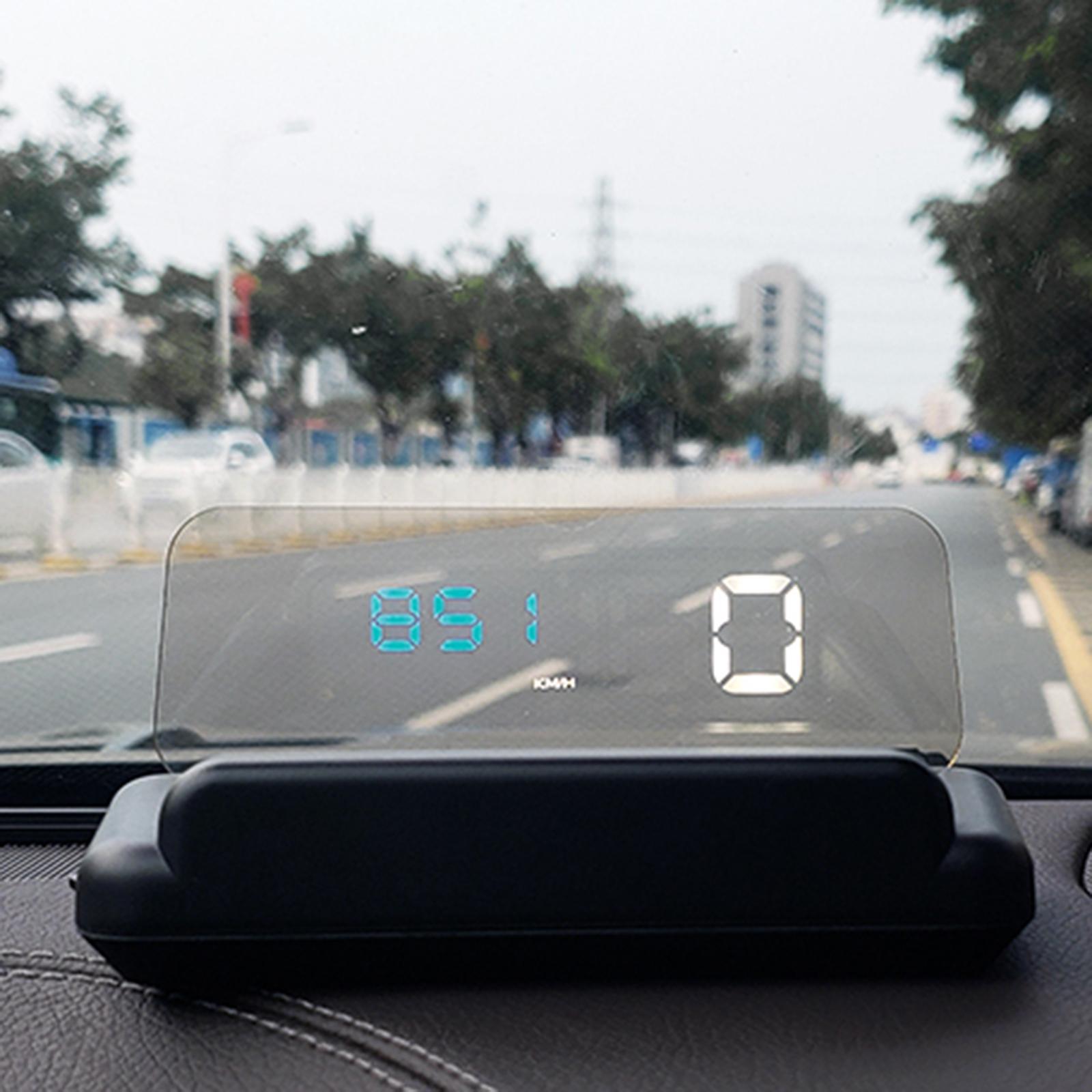 Car HUD Head up Display, Water Temp Alarm, 3D Tired Alarm, Windshield Projector, HUD Projection, Digital Speedometer, for All Cars