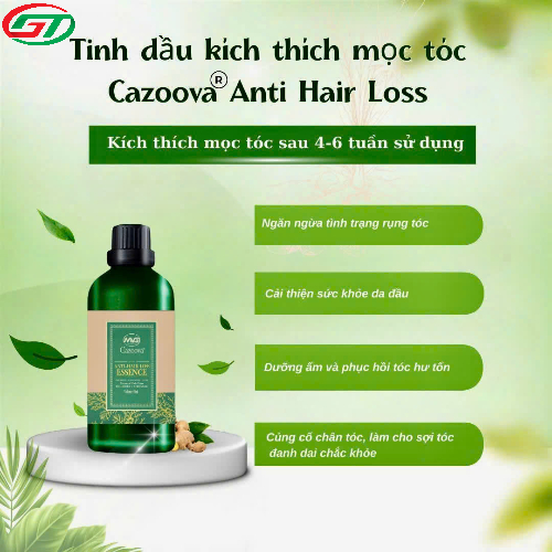 Serum dầu dưỡng hỗ trợ giảm gãy rụng, hỗ trợ mọc tóc cho tóc thưa yếu – phù hợp mẹ bầu sau sinh Cazoova 50ml