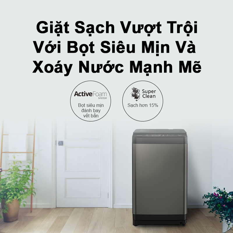 Máy giặt Panasonic cửa trên 8,2 kg NA-F82Y01DRV - Miễn phí lắp đặt - Hàng chính hãng