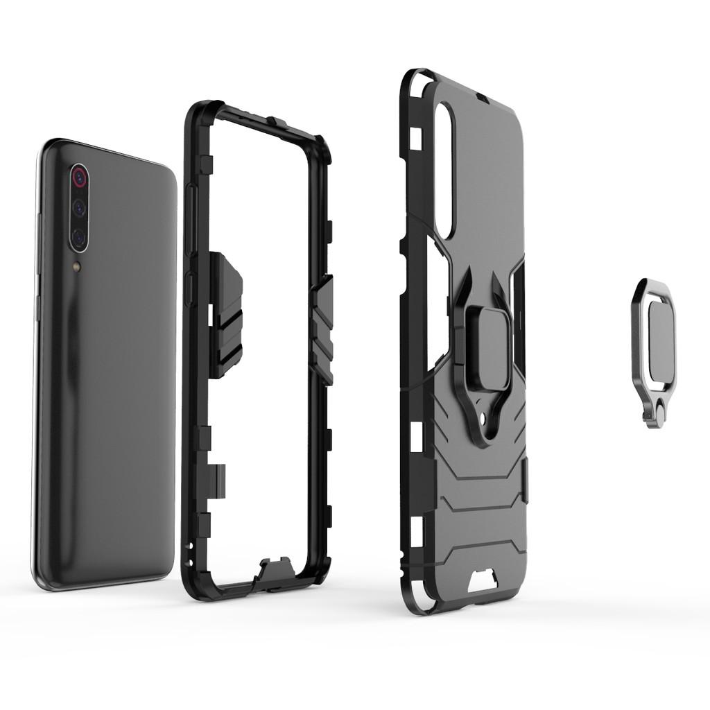 Ốp lưng cho Xiaomi Mi 9 Pro iron man chống sốc kèm nhẫn xoay chống xem video bảo vệ camera