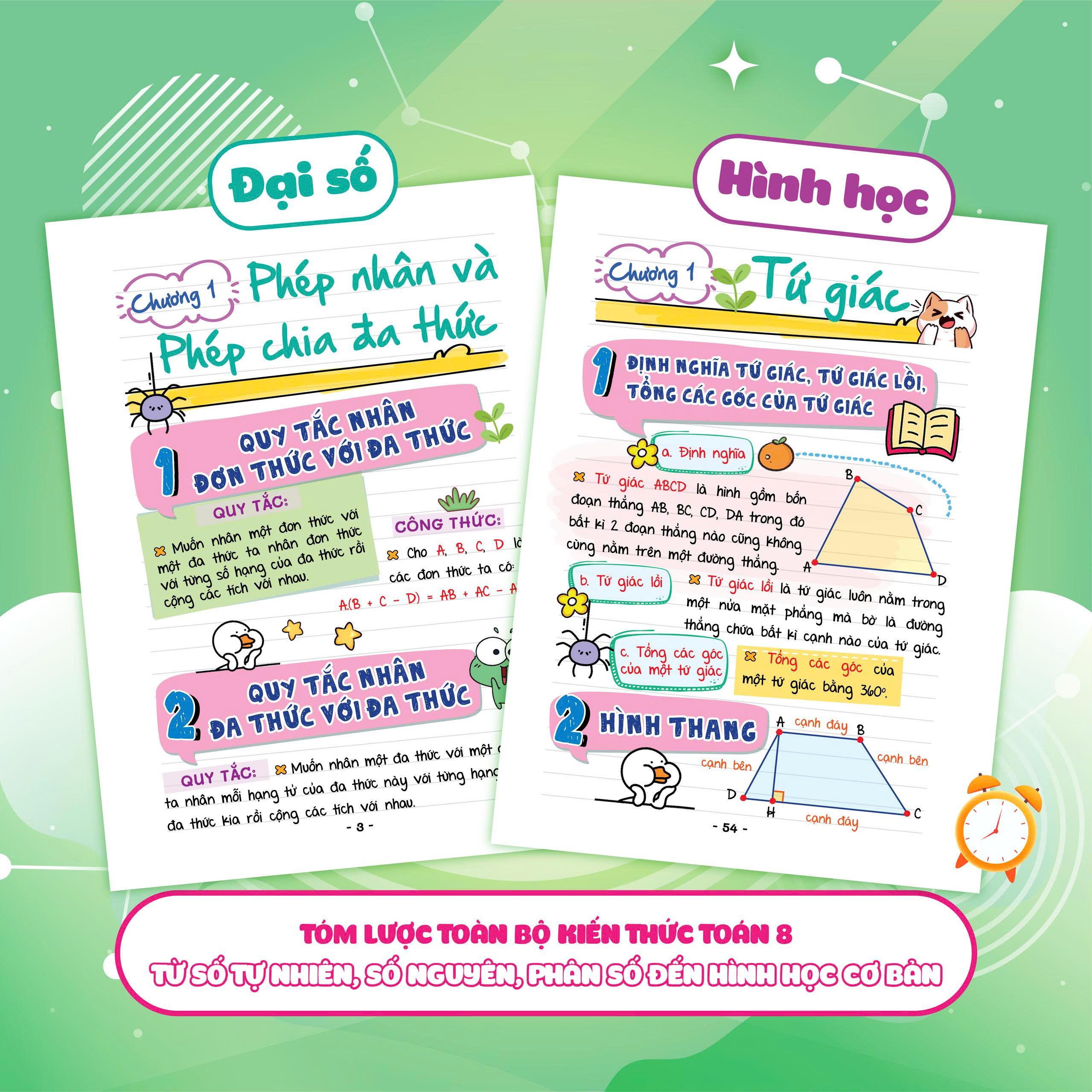 Sách - Mini Note - Siêu Gọn, Siêu Nhớ Toán 8