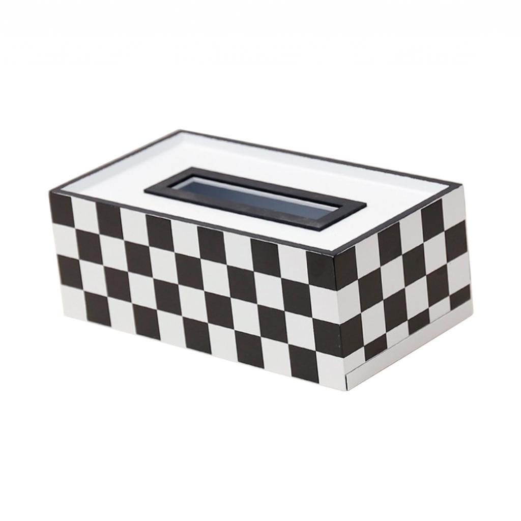 Wooden Tissue Box Cover Holder Case Paper Dispenser for Bathroom Bedroom