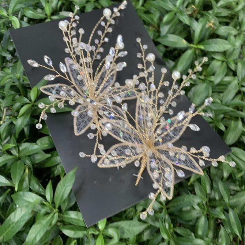 Bộ đôi cài tóc cô dâu ren pha Lê không đẹp không chuẩn hoàn tiền Giangpkc 5/2021