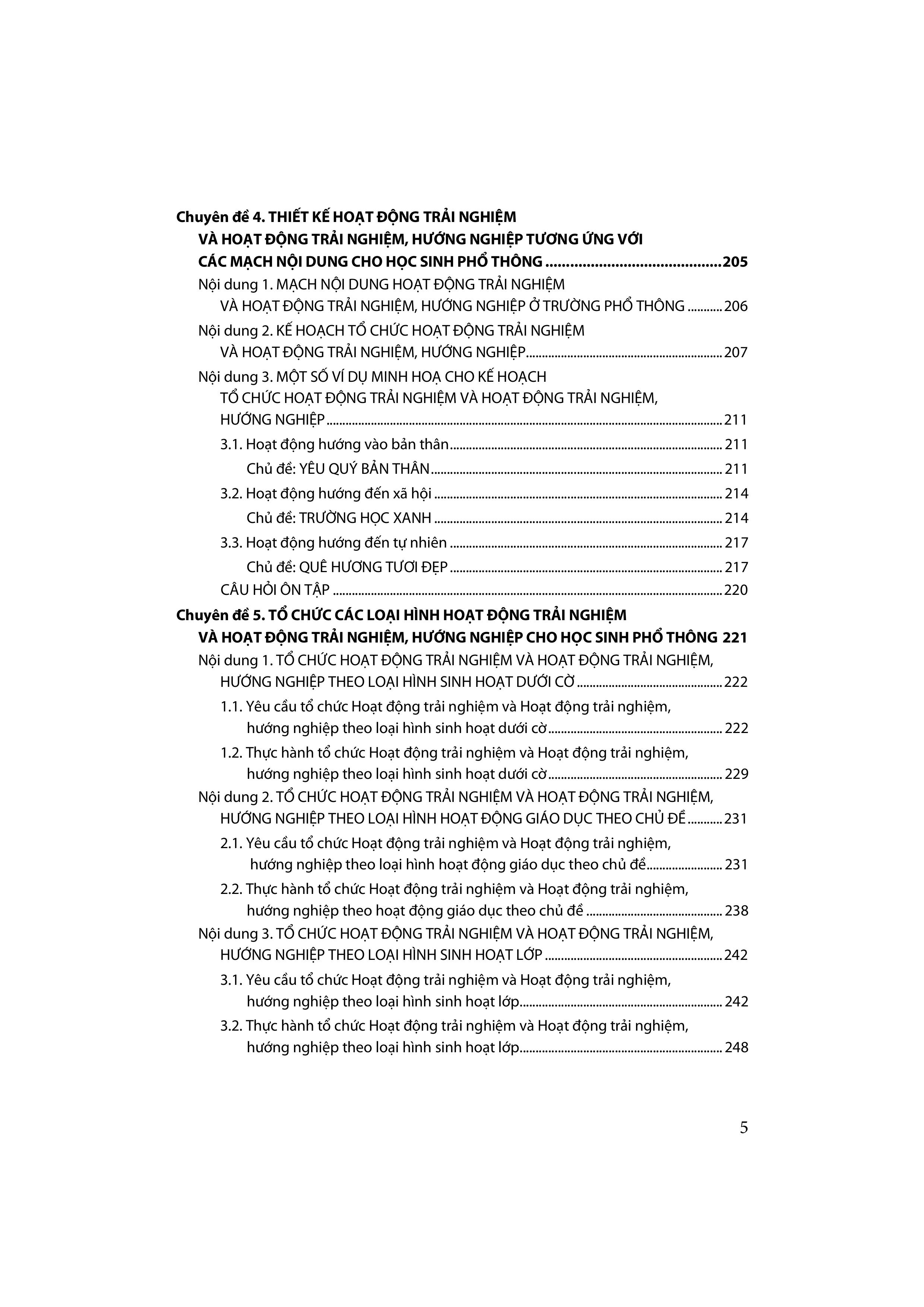 Sách - Tài liệu bồi dưỡng năng lực tổ chức Hoạt động trải nghiệm và Hoạt động trải nghiệm, hướng nghiệp cho giáo viên phổ thông - ảnh 5