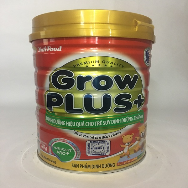 Sữa cho trẻ 0-12 tháng bị suy dinh dưỡng thấp còi NutiFood Grow plus+ đỏ (780 g)